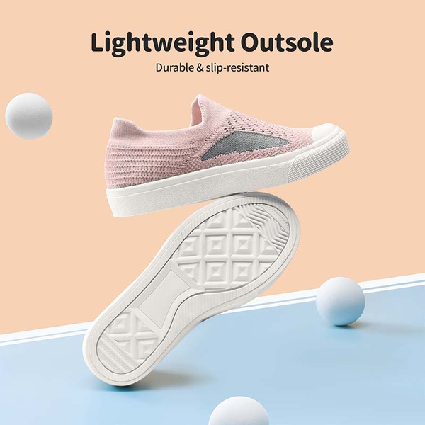 Kids Slip On Machine Washable Sneakers - PINK - 2